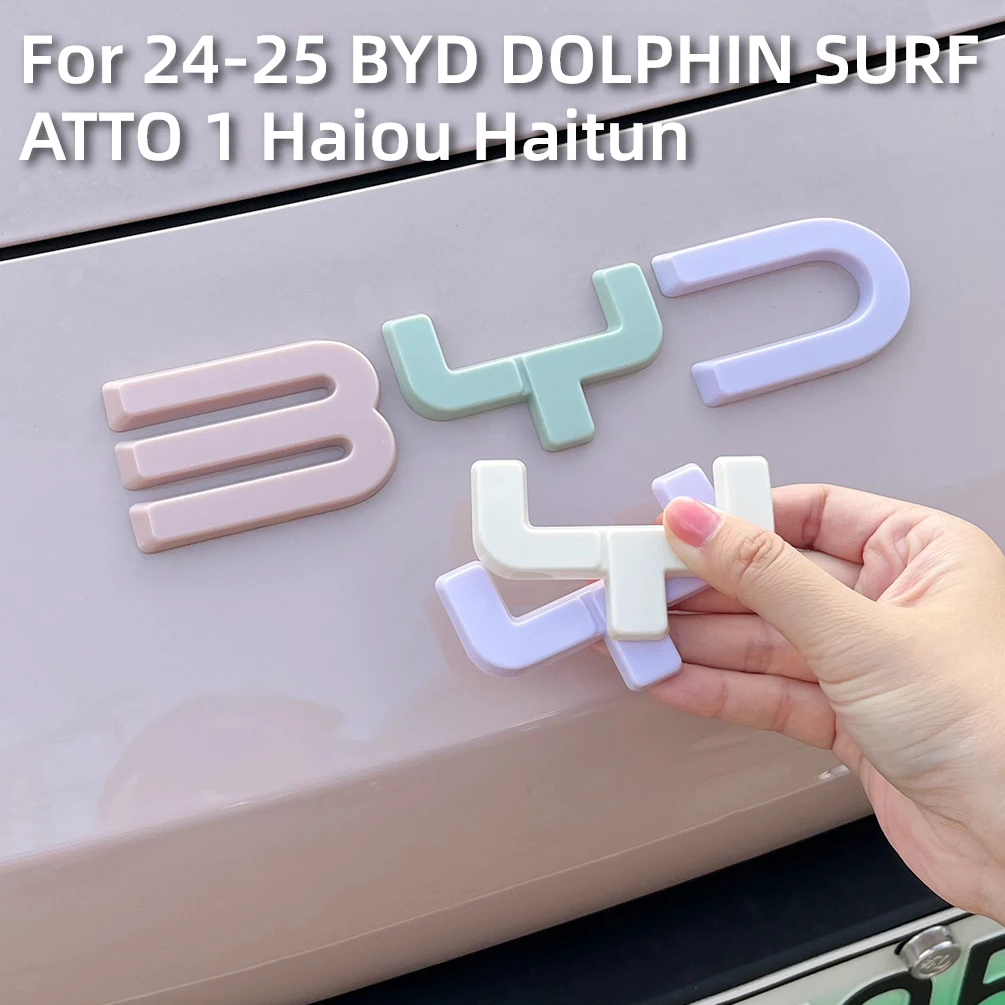 For BYD Seagull DOLPHIN SURF ATTO 1 Colored Letter Stickers Front Rear Logo Pink Modified Body Exterior Decoration Fit Seagull
For BYD Seagull DOLPHIN SURF ATTO 1 Colored Letter Stickers Front Rear Logo Pink Modified Body Exterior Decoration Fit Seagull