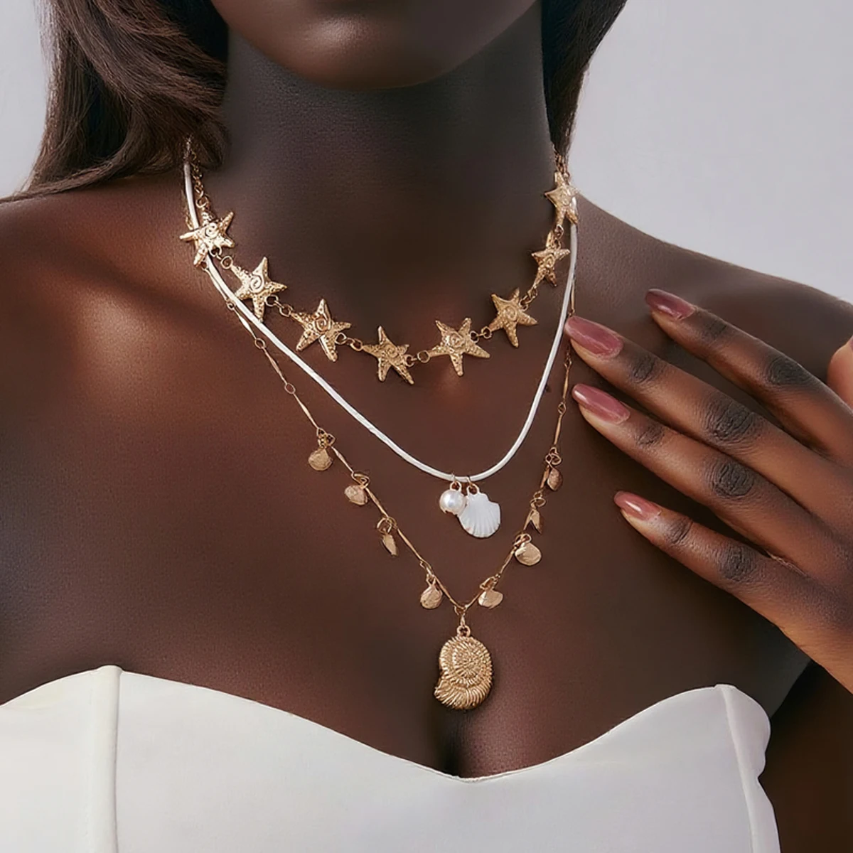 3Pcs/set New Fashion Conch Shell Starfish Pendant Necklace for Women Boho Summer Jewelry Choker Necklaces 2025 Trend Neck Gifts
3Pcs/set New Fashion Conch Shell Starfish Pendant Necklace for Women Boho Summer Jewelry Choker Necklaces 2025 Trend Neck Gifts