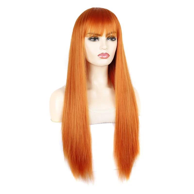 New Halloween with Bangs, Long Straight Hair, Anime Orange Full Wig
New Halloween with Bangs, Long Straight Hair, Anime Orange Full Wig