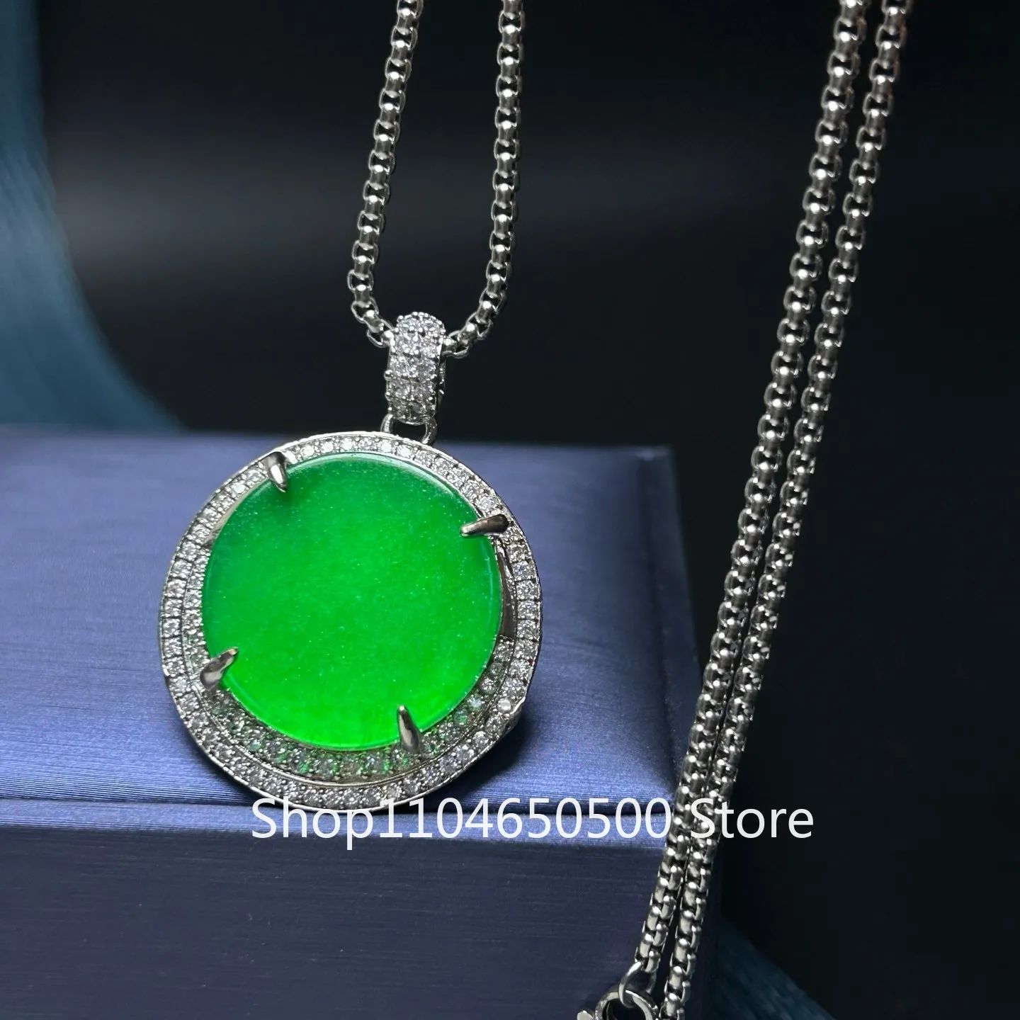 Certified Natural Perfect Ice Green Jade Jadeite Carved Pendant&Necklace
Certified Natural Perfect Ice Green Jade Jadeite Carved Pendant&Necklace