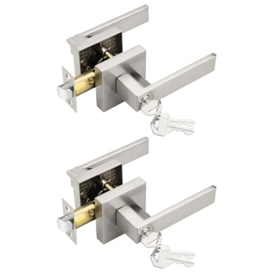 s Lock and Key, Brushed Nickel Keyed Alike Lockset Combo Pack, Entrance Door Handles for Office and Front Door, Door Knobs Lock
s Lock and Key, Brushed Nickel Keyed Alike Lockset Combo Pack, Entrance Door Handles for Office and Front Door, Door Knobs Lock