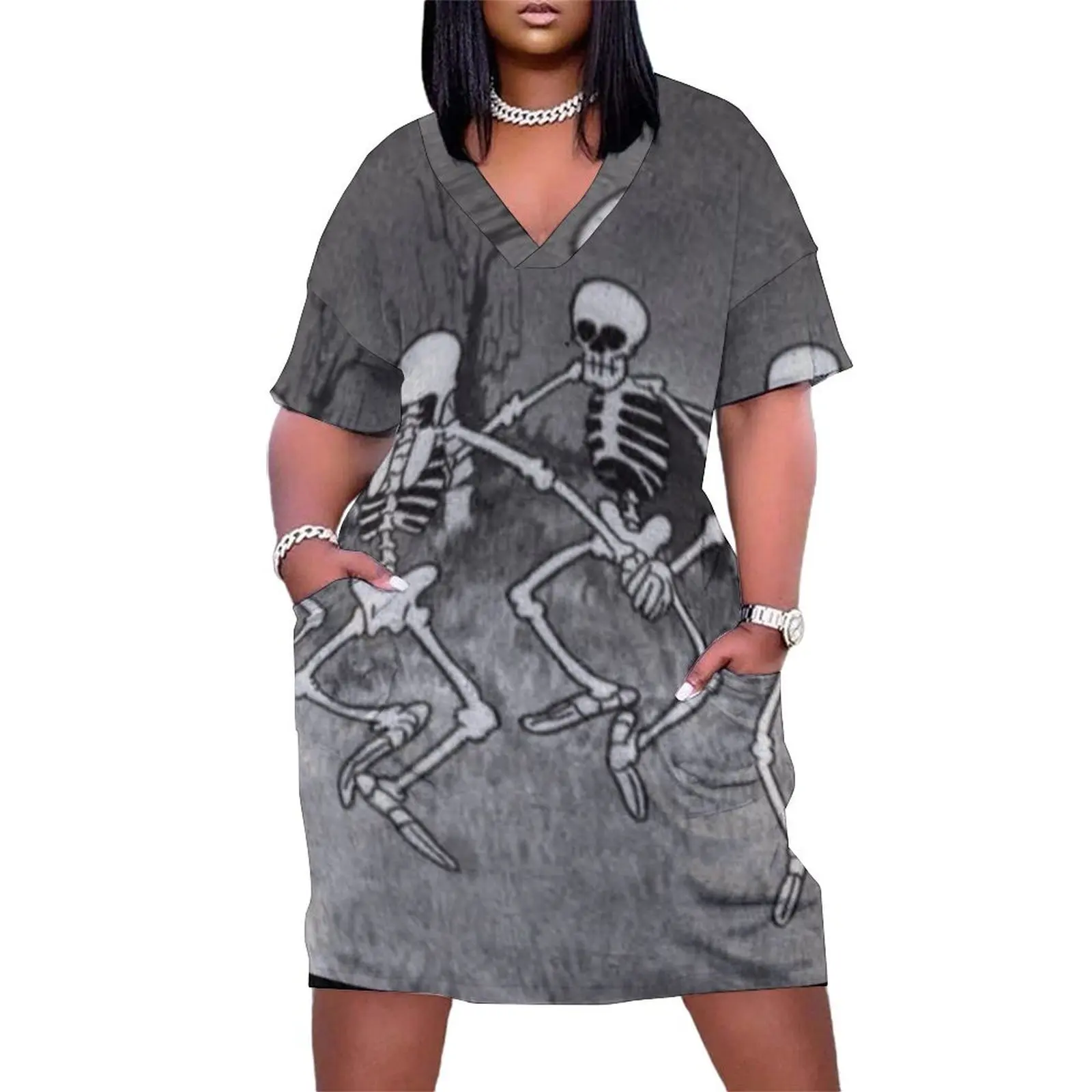 Old Cartoon Dancing Skeletons Loose Pocket Dress summer dress daily sexy dress luxury
Old Cartoon Dancing Skeletons Loose Pocket Dress summer dress daily sexy dress luxury