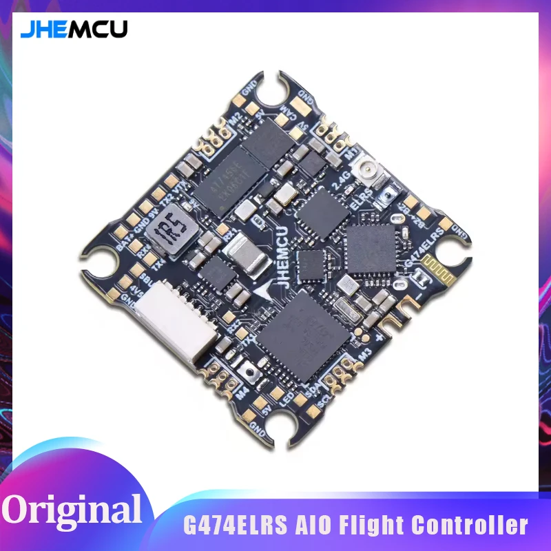 JHEMCU G474ELRS AIO Контроллер полета Встроенный приемник 2,4G OSD 8 МБ Черный ящик 1-2S 25x25 мм для RC FPV Дрон для фристайла
JHEMCU G474ELRS AIO Контроллер полета Встроенный приемник 2,4G OSD 8 МБ Черный ящик 1-2S 25x25 мм для RC FPV Дрон для фристайла