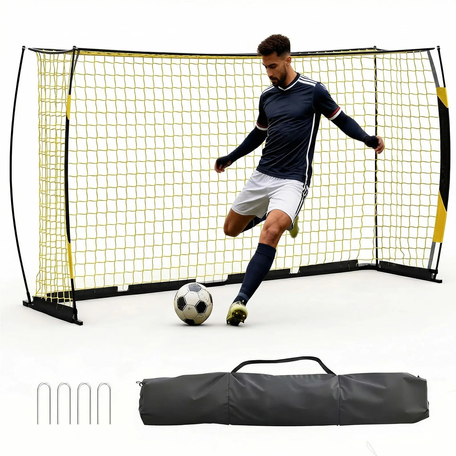 Large 12x6ft Soccer Goal Foldable Practice Net Heavy Duty Metal Frame Outdoor Training Equipment For Youth Adults with Bag
Large 12x6ft Soccer Goal Foldable Practice Net Heavy Duty Metal Frame Outdoor Training Equipment For Youth Adults with Bag