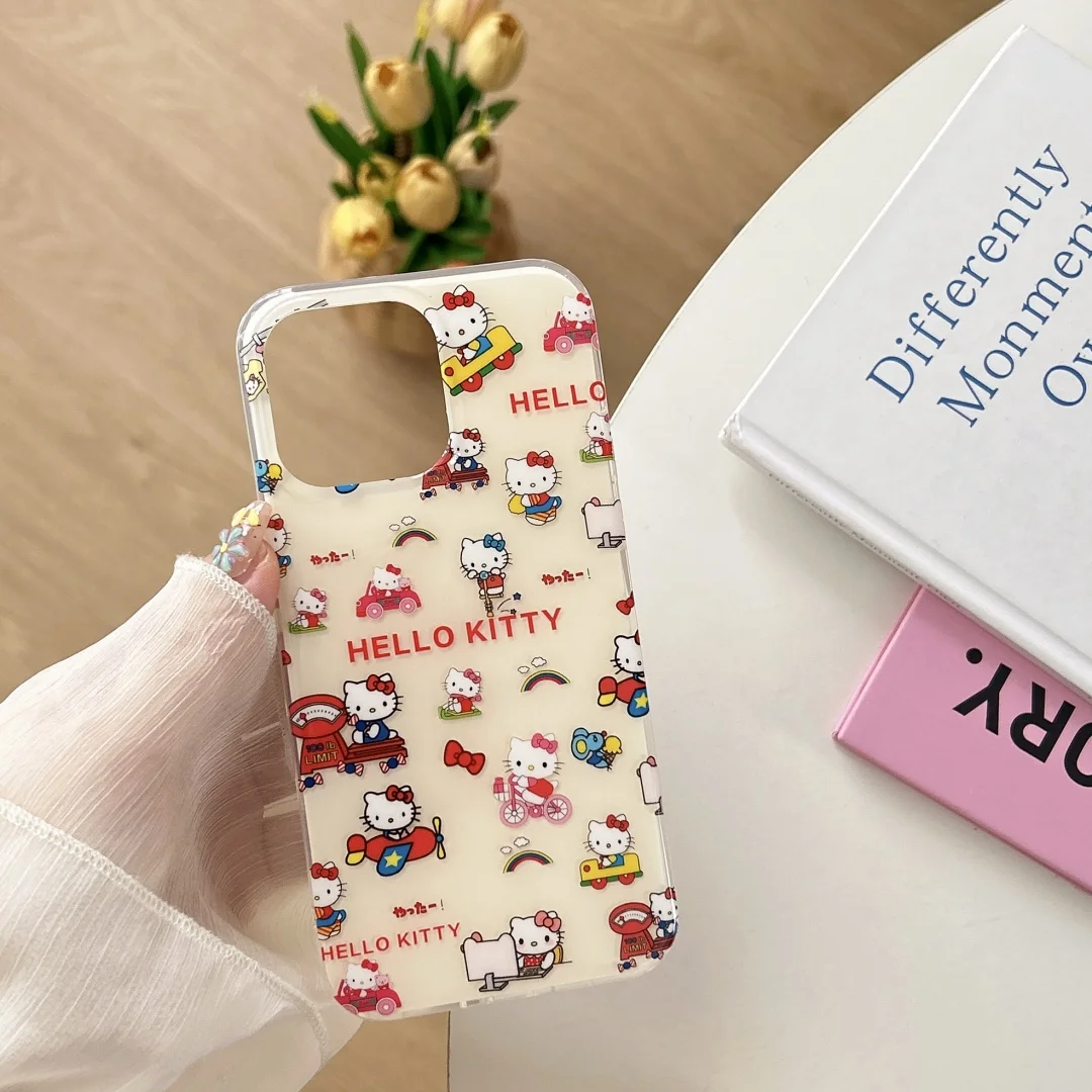 Cute Rainbow Hello Kitty Cats Cartoon Funny illustration Phone Case For iPhone 13 14 15 16 Pro Max Double-layer protection cover
Cute Rainbow Hello Kitty Cats Cartoon Funny illustration Phone Case For iPhone 13 14 15 16 Pro Max Double-layer protection cover
