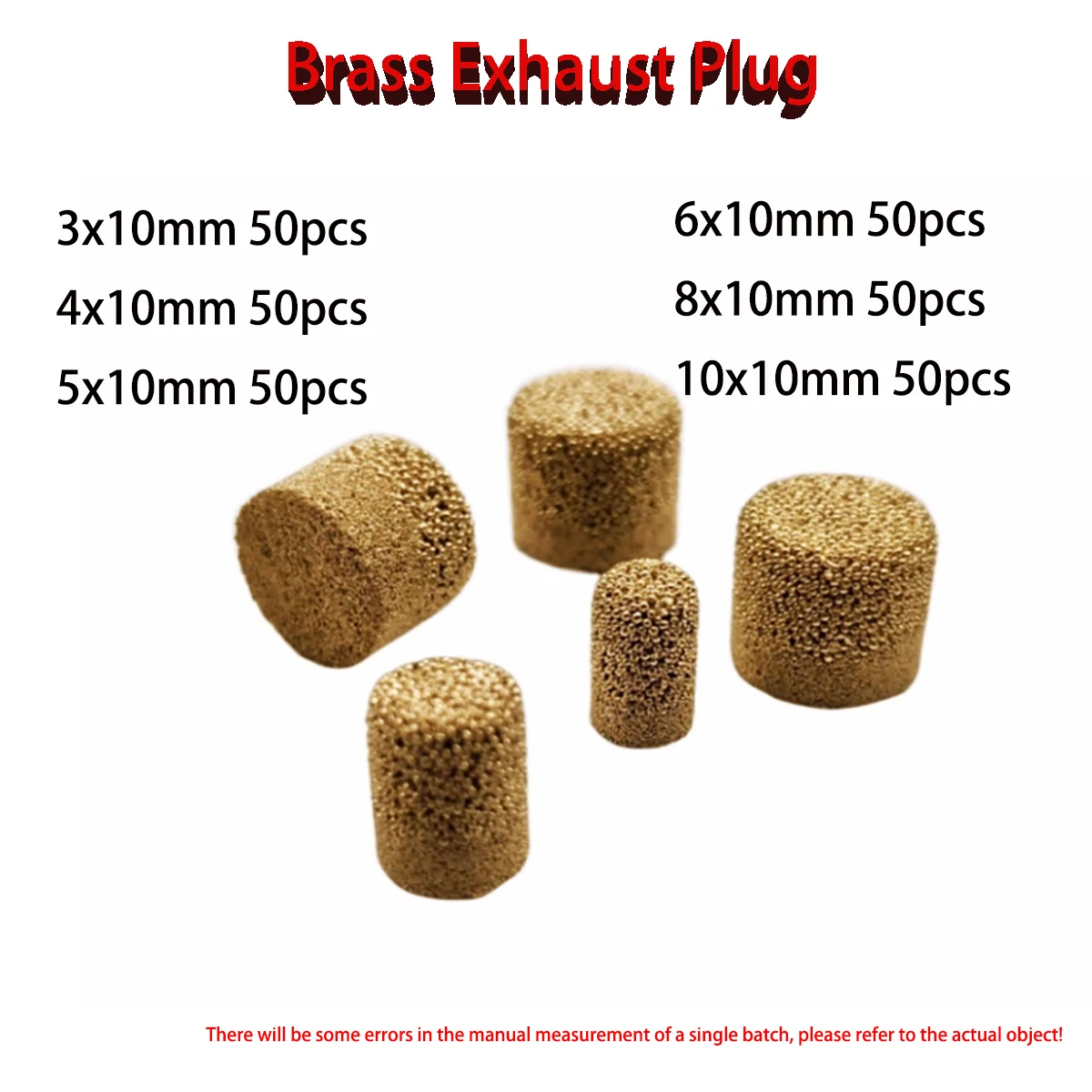 50pcs Brass Exhaust Plug,Diameter 3-10mm Mold Vent Plug,Height 10mm Copper Granule Exhaust Plug, Hollow Plastic Mold Air Pin
50pcs Brass Exhaust Plug,Diameter 3-10mm Mold Vent Plug,Height 10mm Copper Granule Exhaust Plug, Hollow Plastic Mold Air Pin