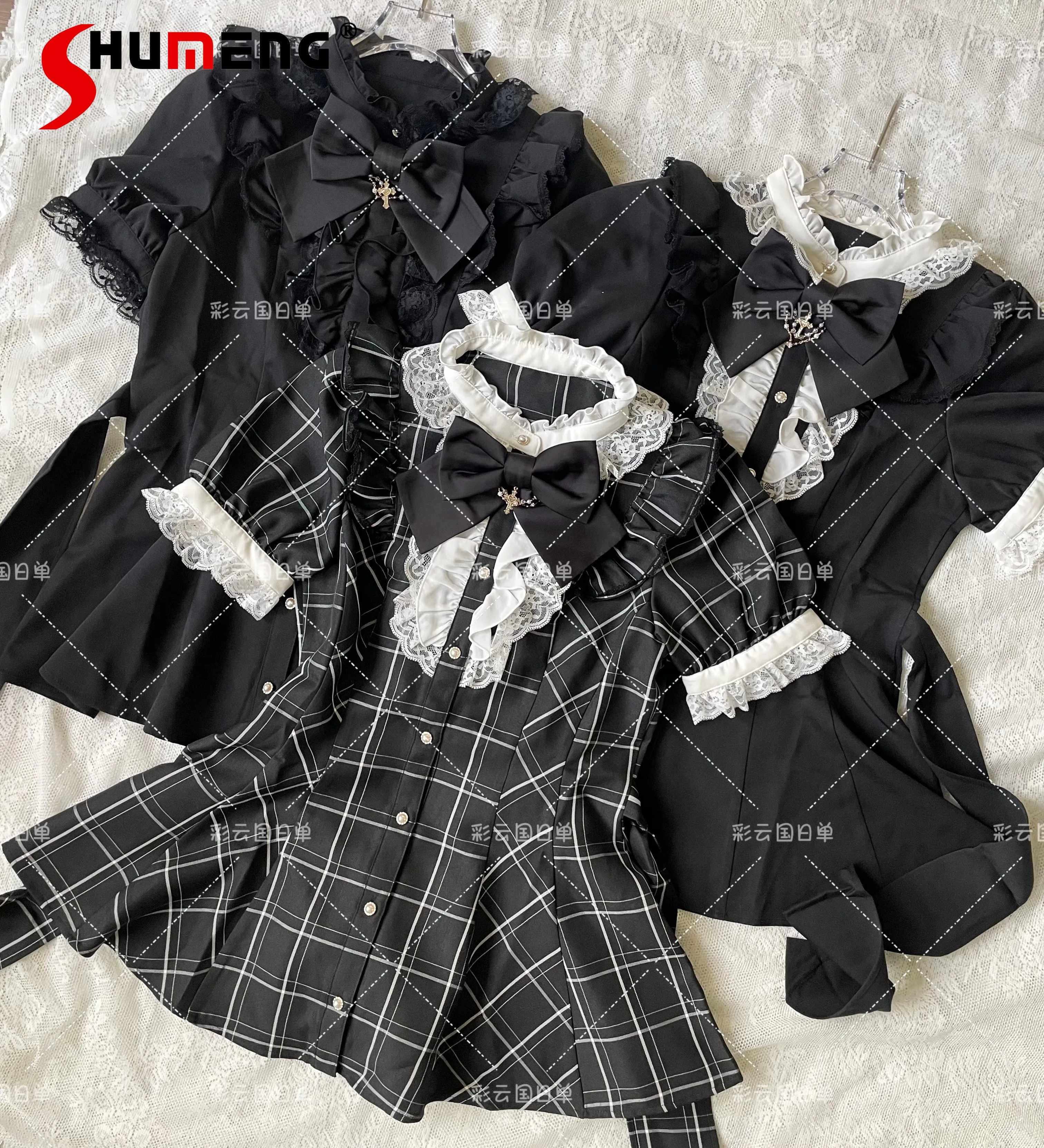 SC Mine Dress Set 2025 New Japanese Mass-produced Sweet Lace Cross Short-sleeved Top Shirt + Shorts 2 Piece Set Womens Outifits
SC Mine Dress Set 2025 New Japanese Mass-produced Sweet Lace Cross Short-sleeved Top Shirt + Shorts 2 Piece Set Womens Outifits