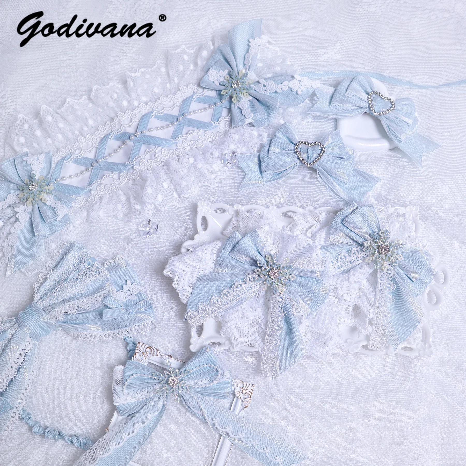 Christmas Gift Handmade Lolita Light Blue Lace Bow Hairpins Girls Fairy Hairbands Kc Hair Band Oversleeves Hair Accessories Set
Christmas Gift Handmade Lolita Light Blue Lace Bow Hairpins Girls Fairy Hairbands Kc Hair Band Oversleeves Hair Accessories Set