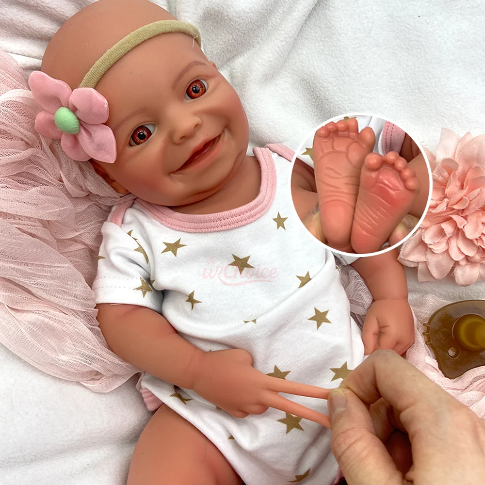 Мягкая силиконовая кукла-реборн девочка 43 см с открытым ртом, моющаяся, с реалистичной окрашенной кожей, для подарка на Рождество
Мягкая силиконовая кукла-реборн девочка 43 см с открытым ртом, моющаяся, с реалистичной окрашенной кожей, для подарка на Рождество