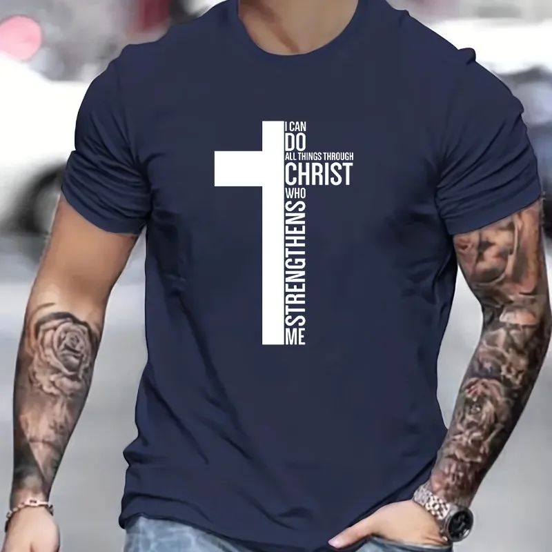 Men's Summer 100% Cotton Fashion Cross Print Loose Large Casual Crew Neck T-Shirt 2025 New
Men's Summer 100% Cotton Fashion Cross Print Loose Large Casual Crew Neck T-Shirt 2025 New