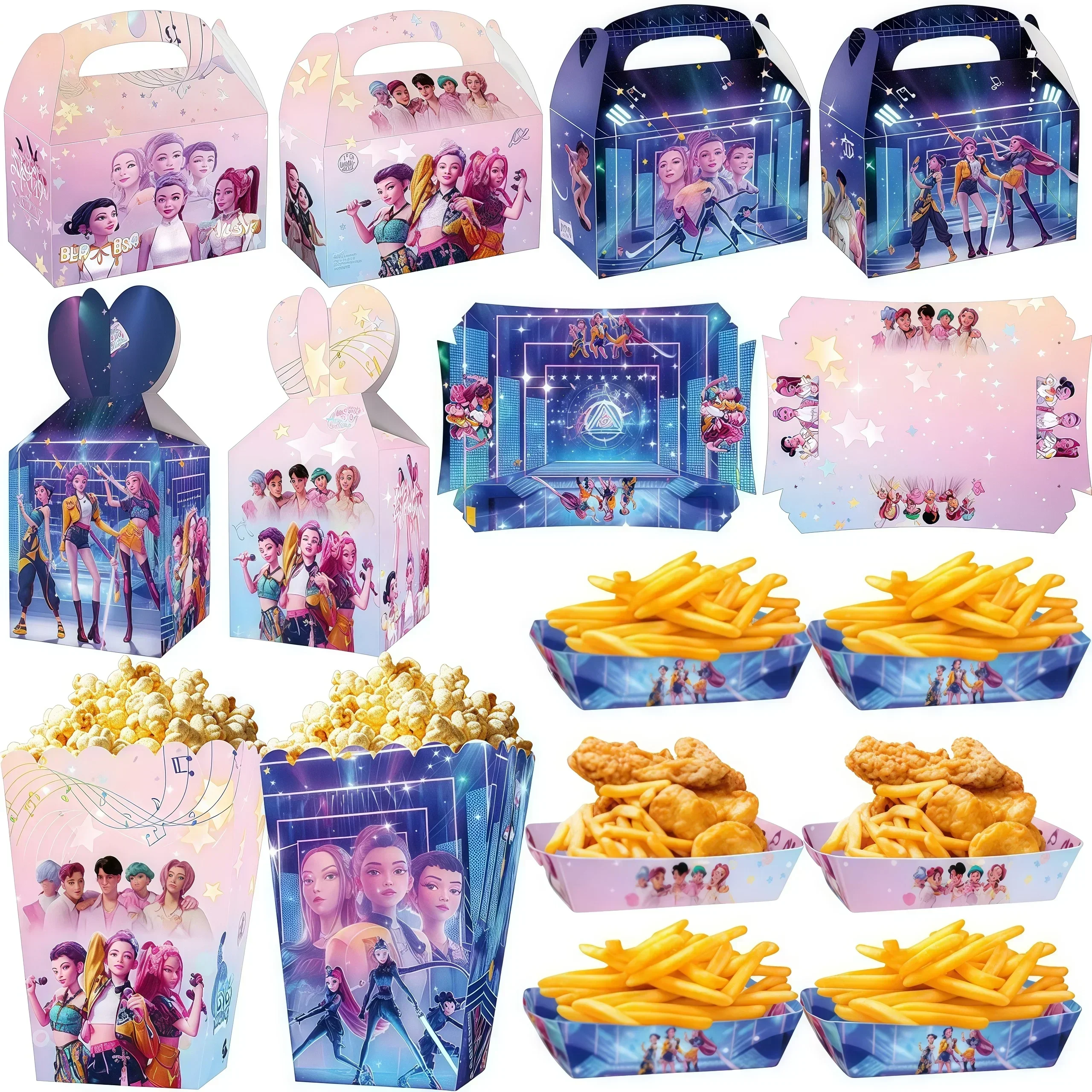 Popular Cute Cartoon Anime Kpop Music Theme Party Supplies Kids Birthday Candy Popcorn Fries Boxes Trays Gift GiftBags Packaging
Popular Cute Cartoon Anime Kpop Music Theme Party Supplies Kids Birthday Candy Popcorn Fries Boxes Trays Gift GiftBags Packaging