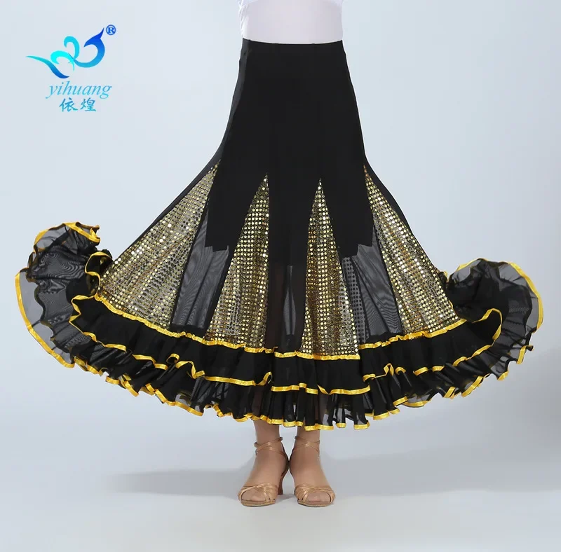 1pcs/lot woman fashion ballroom dance long skirt lady fashion sequin waltz dance skirt
1pcs/lot woman fashion ballroom dance long skirt lady fashion sequin waltz dance skirt