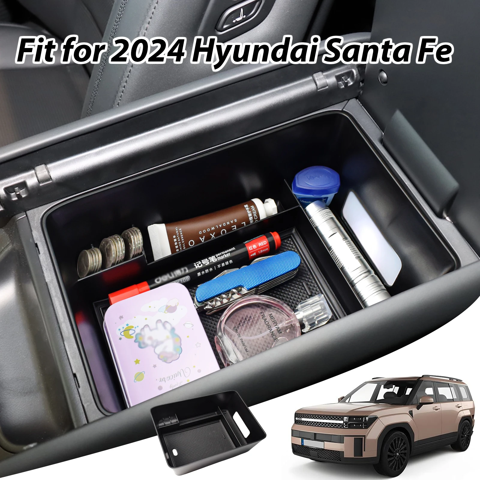 SixthSmoy for 2024 New Hyundai Santa Fe Center Console Tray Organizer ABS Accessories Armrest Box Storage Car Insert Organizer
SixthSmoy for 2024 New Hyundai Santa Fe Center Console Tray Organizer ABS Accessories Armrest Box Storage Car Insert Organizer