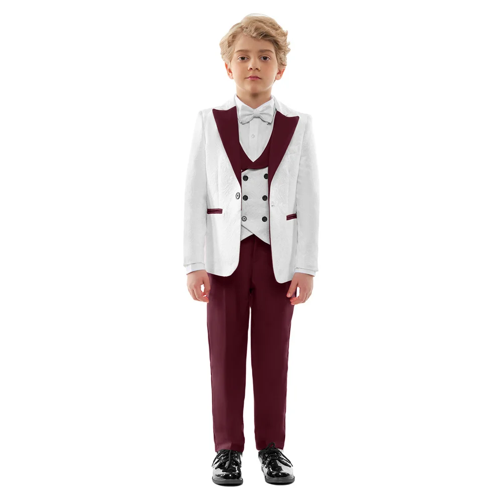 Детский костюм для мальчиков Ring Bearer из 4 предметов, свадебный смокинг, шаль, воротник, детский Блейзер, одежда, Блейзер, жилет и брюки
Детский костюм для мальчиков Ring Bearer из 4 предметов, свадебный смокинг, шаль, воротник, детский Блейзер, одежда, Блейзер, жилет и брюки