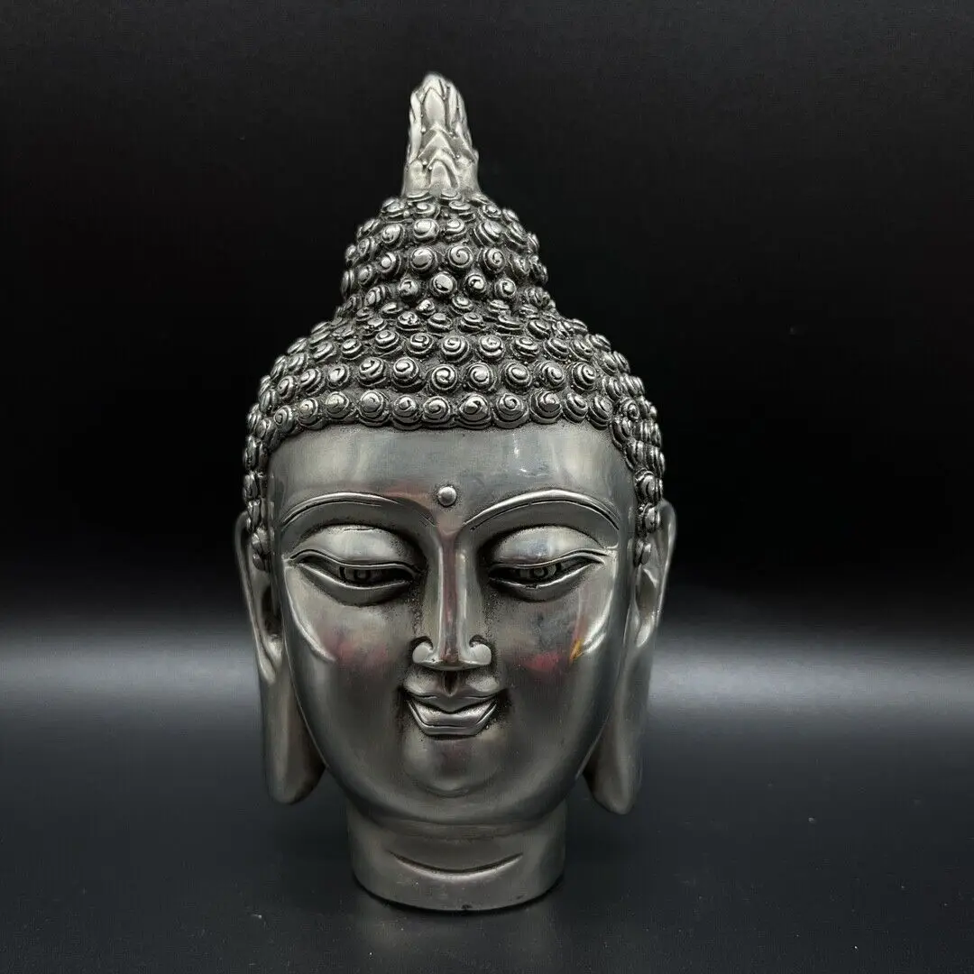 5.9" Collection Chinese Paktong Buddhism Tathagata Buddha Head Statue
5.9" Collection Chinese Paktong Buddhism Tathagata Buddha Head Statue