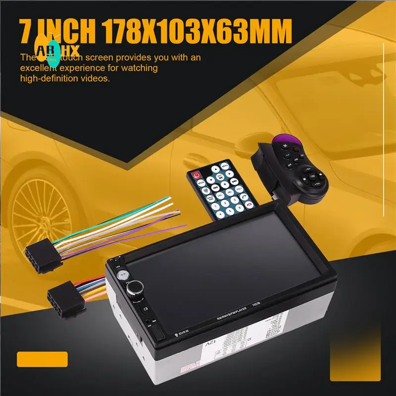 ABHX-7-дюймовый двойной Din автомобильный стерео аудио Bluetooth MP5-плеер USB FM мультимедийное радио Поддержка синхронизации мобильного телефона
ABHX-7-дюймовый двойной Din автомобильный стерео аудио Bluetooth MP5-плеер USB FM мультимедийное радио Поддержка синхронизации мобильного телефона