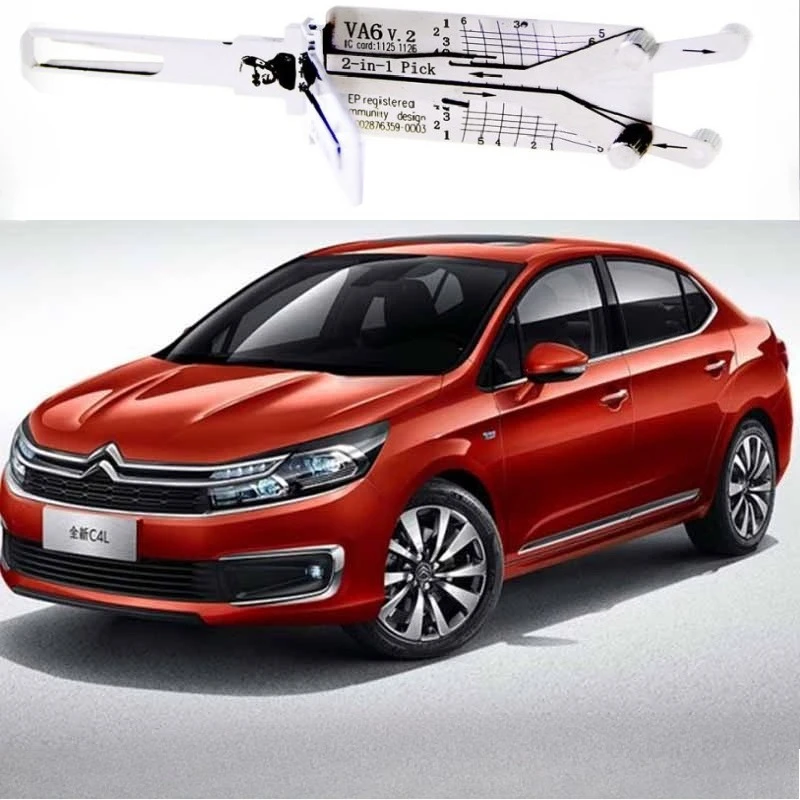 1P VA6 Lishi 2-in-1 Lock Picking Tools Car Door Open for PEUGEOT for TOYOTA for CITROEN for RENAULT for VAUXHALL/OPEL for NISSAN 
1P VA6 Lishi 2-in-1 Lock Picking Tools Car Door Open for PEUGEOT for TOYOTA for CITROEN for RENAULT for VAUXHALL/OPEL for NISSAN