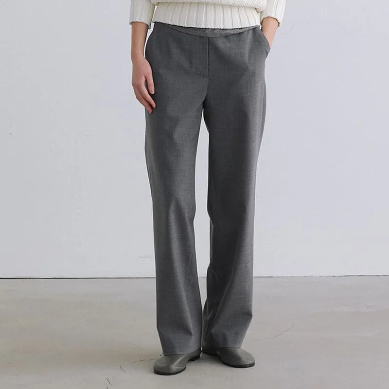 Withered Minimalist Suit Wide Leg Pants Woman Clothes Women's Pants Trouser High Waist Slimming Design Casual Straight Leg Pants
Withered Minimalist Suit Wide Leg Pants Woman Clothes Women's Pants Trouser High Waist Slimming Design Casual Straight Leg Pants