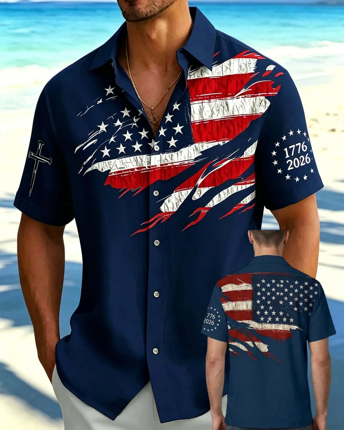 2026 Summer Men's New Independence Day Commemorative Short Sleeve Button Hawaiian Shirt Sports Vacation Casual T-shirt
2026 Summer Men's New Independence Day Commemorative Short Sleeve Button Hawaiian Shirt Sports Vacation Casual T-shirt