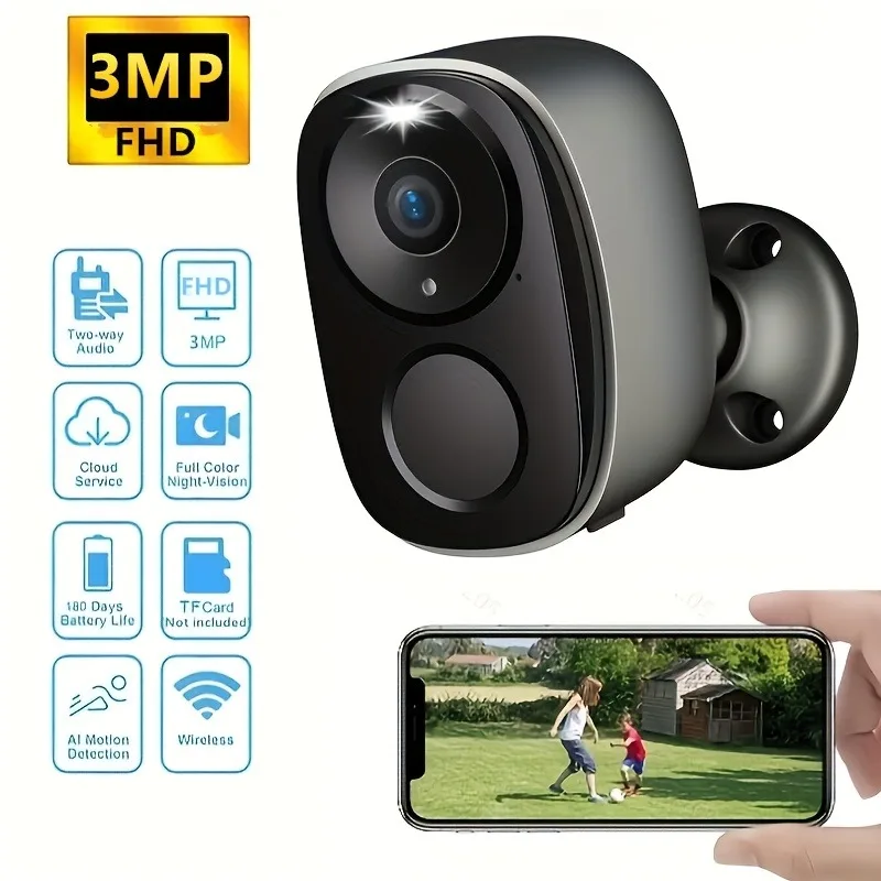 2K Wireless Outdoor Security Camera with Spotlight WiFi Enabled, Color Night Vision, AI & PIR Motion Detection, 2-Way Audio
2K Wireless Outdoor Security Camera with Spotlight WiFi Enabled, Color Night Vision, AI & PIR Motion Detection, 2-Way Audio