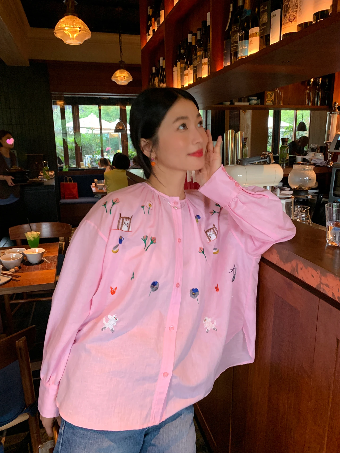 Женский льняной топ Long Sve Pink, свободный топ с вышивкой, корейский дышащий удобный летний модный топ
Женский льняной топ Long Sve Pink, свободный топ с вышивкой, корейский дышащий удобный летний модный топ