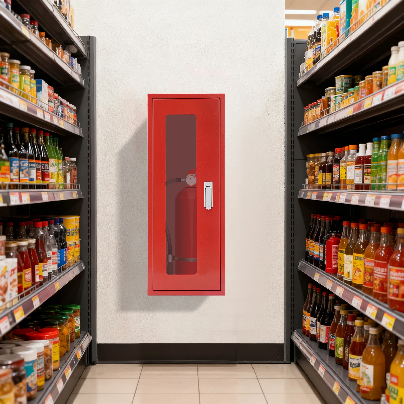 25*20*66cm Red Wall Mounted Fire Extinguisher Cabinet Heavy Duty Fire Extinguisher Holder with Practical Handle
25*20*66cm Red Wall Mounted Fire Extinguisher Cabinet Heavy Duty Fire Extinguisher Holder with Practical Handle