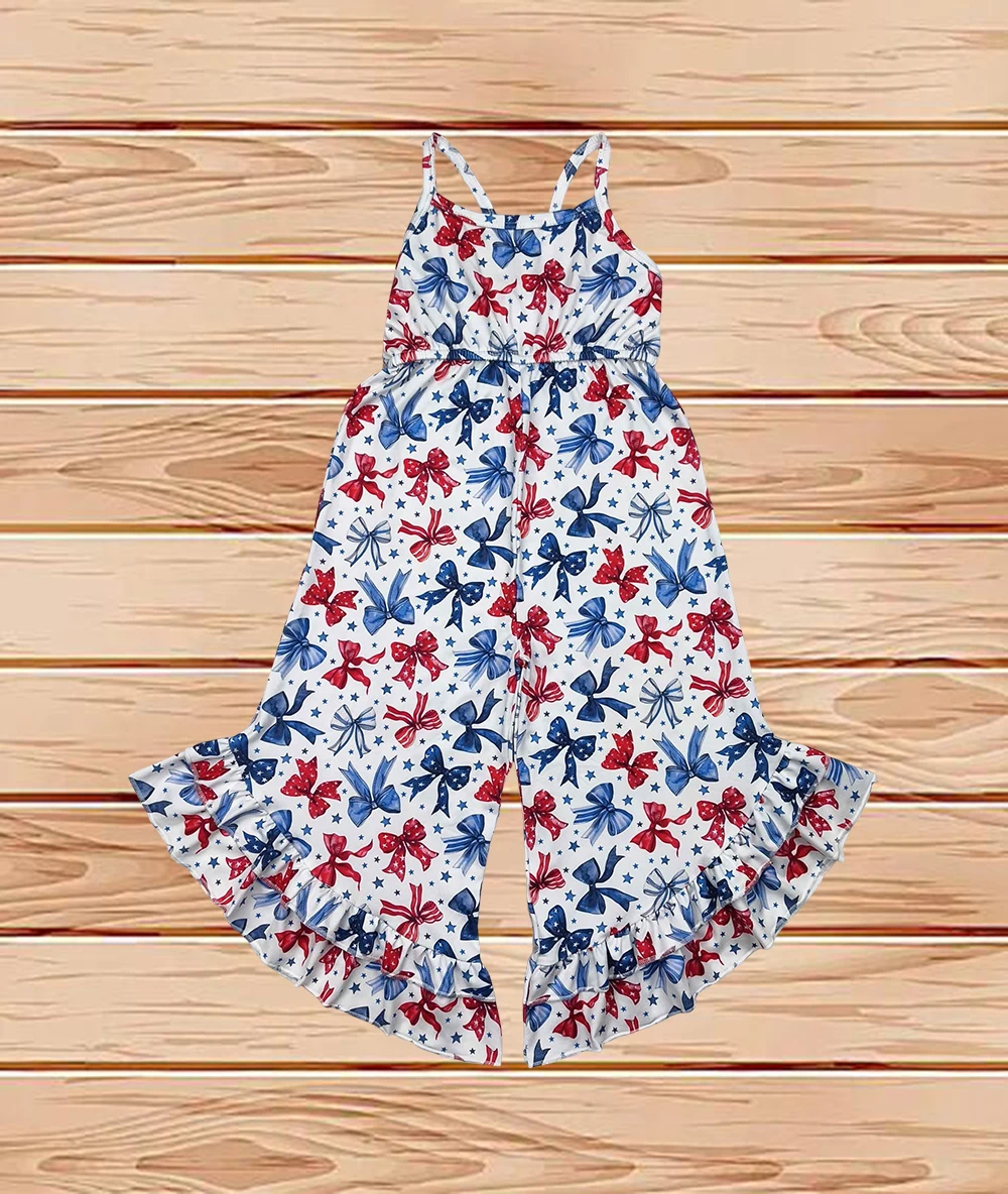 4.17 Wholesale hot sale Western Boutique children clothing Baby Girls Coquette Bows 4th Of July Straps Jumpsuits
4.17 Wholesale hot sale Western Boutique children clothing Baby Girls Coquette Bows 4th Of July Straps Jumpsuits
