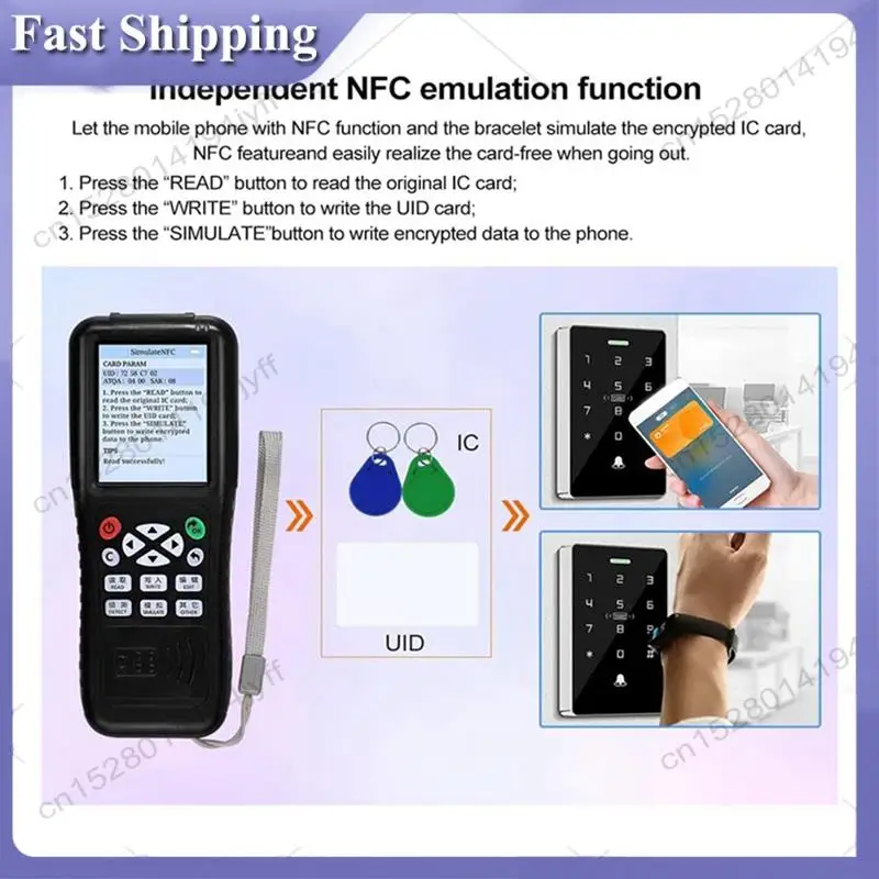-ABDH X100 RFID NFC Smart Card Reader Writer +5XCUID Card RFID Duplicator ID IC Card Programmer Encrypted Key Copier
-ABDH X100 RFID NFC Smart Card Reader Writer +5XCUID Card RFID Duplicator ID IC Card Programmer Encrypted Key Copier