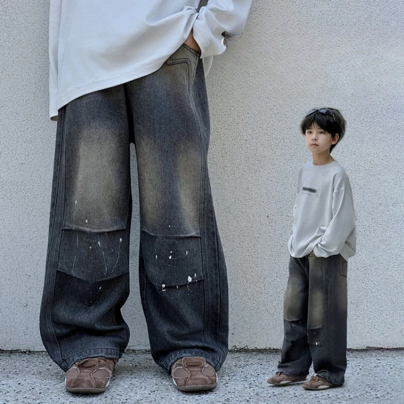Boys' Jeans 2026 Autumn New Korean Loose Big Kids Trousers Vintage Washed Straight Leg Denim, Clothing Collection
Boys' Jeans 2026 Autumn New Korean Loose Big Kids Trousers Vintage Washed Straight Leg Denim, Clothing Collection