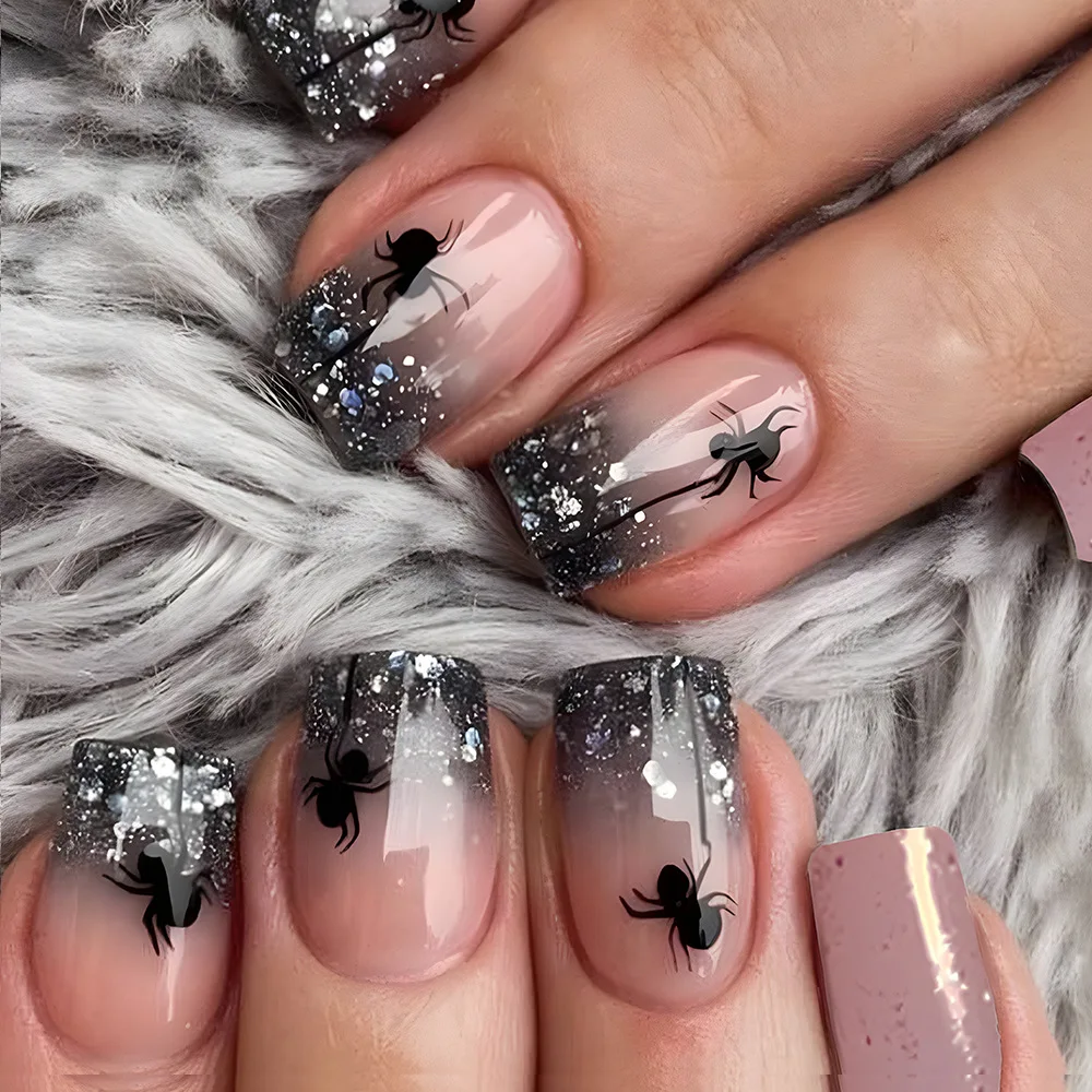 Spider French fine flash gradual change wearing armor, dark sweet cool wind manicure 24 pieces white fake nails mixed batch
Spider French fine flash gradual change wearing armor, dark sweet cool wind manicure 24 pieces white fake nails mixed batch