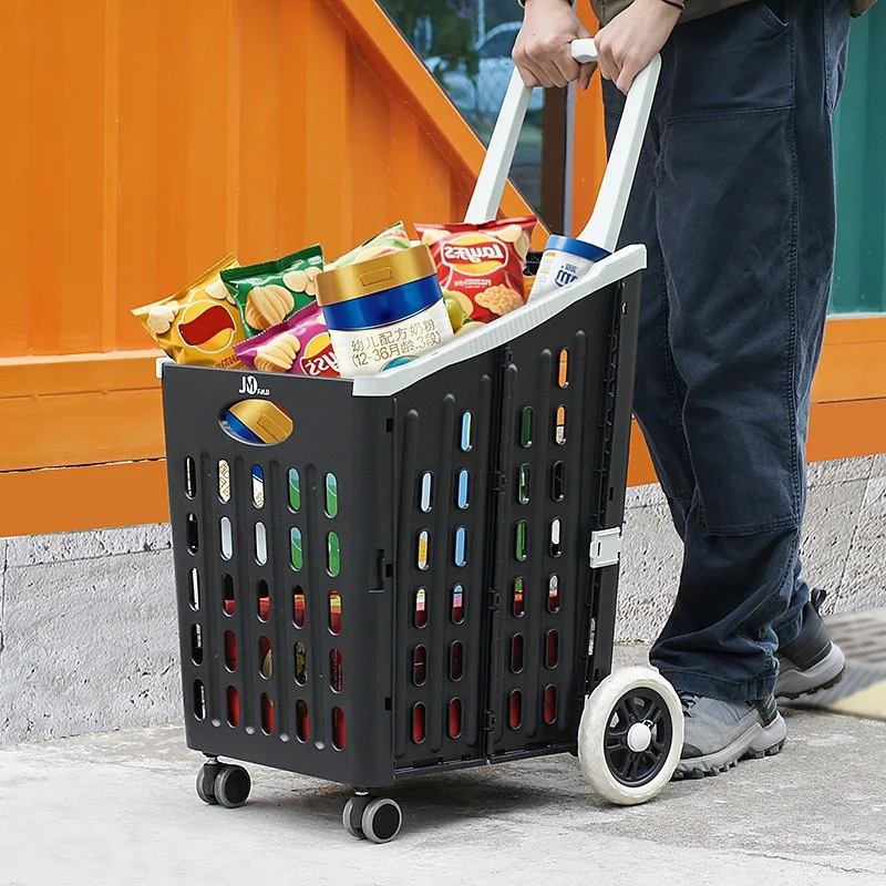 Foldable Shopping Cart Trolley Large Capacity 25kg Load Collapsible Handheld Grocery Cart with EVA Wheels for Supermarket
Foldable Shopping Cart Trolley Large Capacity 25kg Load Collapsible Handheld Grocery Cart with EVA Wheels for Supermarket