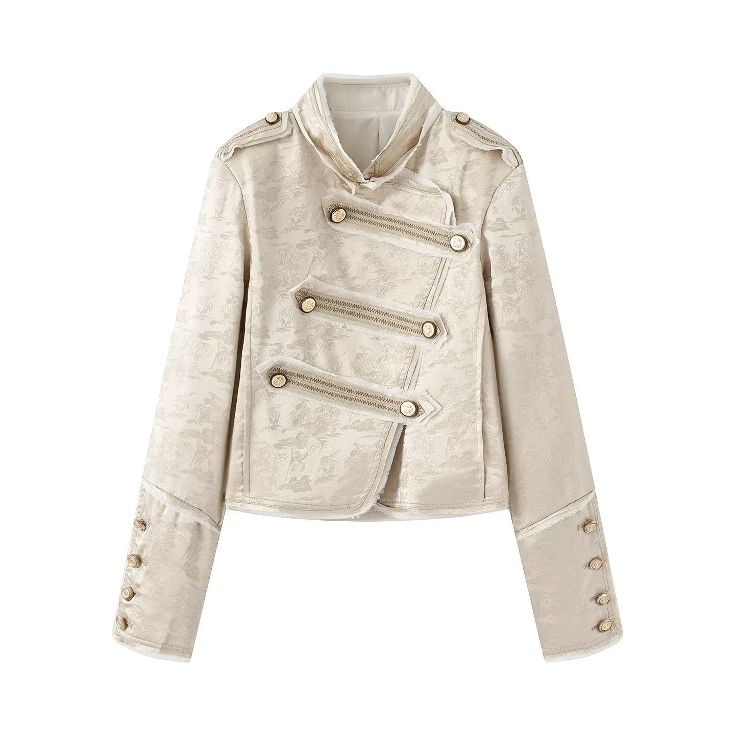 European and American style 2026 summer new commuting high-end retro slim fit short jacquard jacket jacket
European and American style 2026 summer new commuting high-end retro slim fit short jacquard jacket jacket