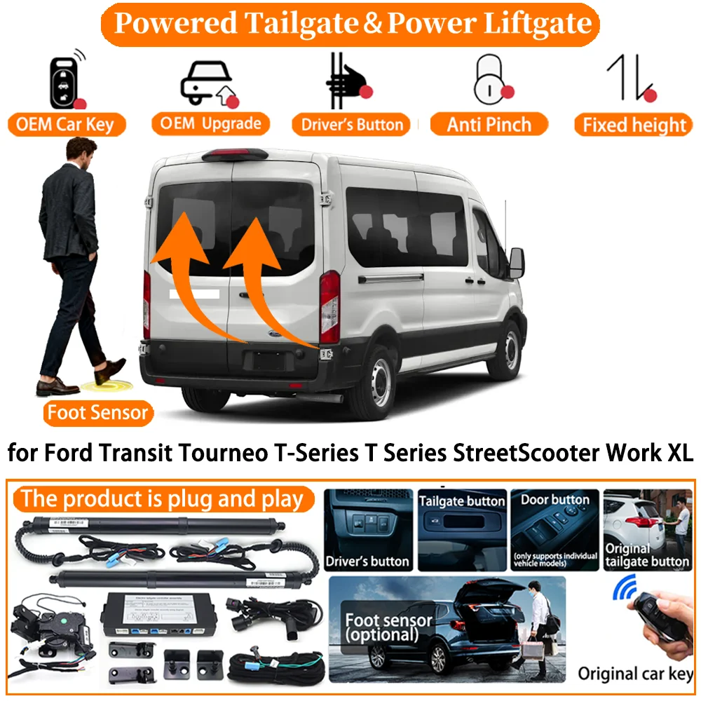 Car Powered Tailgate for Ford Transit Tourneo T-Series T Series StreetScooter Work XL Automatic Electric Power Tailgate Strut
Car Powered Tailgate for Ford Transit Tourneo T-Series T Series StreetScooter Work XL Automatic Electric Power Tailgate Strut