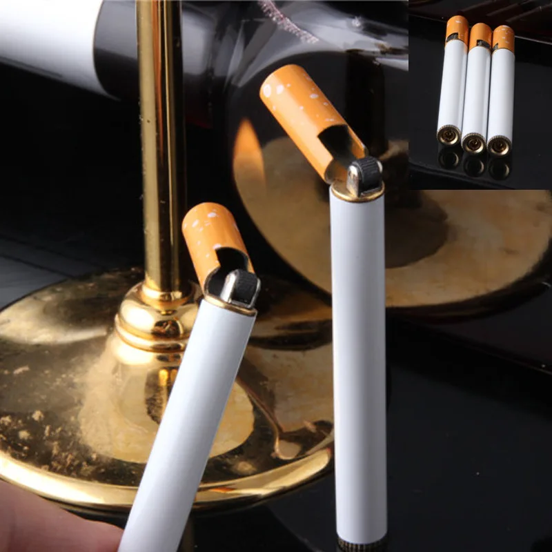 Newest Cigar Igniters Cigarette Shape Smoke Lighter Grinding Wheel Windproof Open Flame Cigarette Lighters & Smoking Accessories
Newest Cigar Igniters Cigarette Shape Smoke Lighter Grinding Wheel Windproof Open Flame Cigarette Lighters & Smoking Accessories