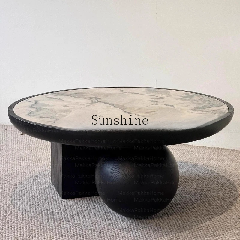 Medieval creative marble solid wood coffee table living room home retro wabi sabi wind round coffee table
Medieval creative marble solid wood coffee table living room home retro wabi sabi wind round coffee table