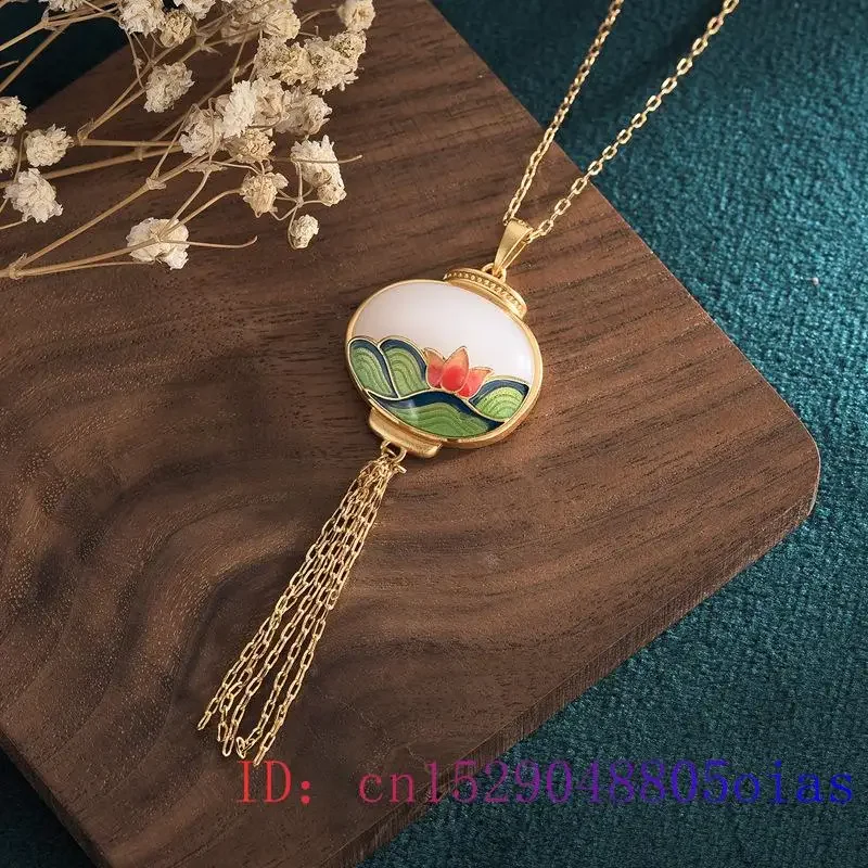 Jade Lotus Pendant 925 Silver Natural Jewelry Gemstone Chinese Women Chalcedony Zircon Amulet Crystal Fashion Necklace Charm
Jade Lotus Pendant 925 Silver Natural Jewelry Gemstone Chinese Women Chalcedony Zircon Amulet Crystal Fashion Necklace Charm