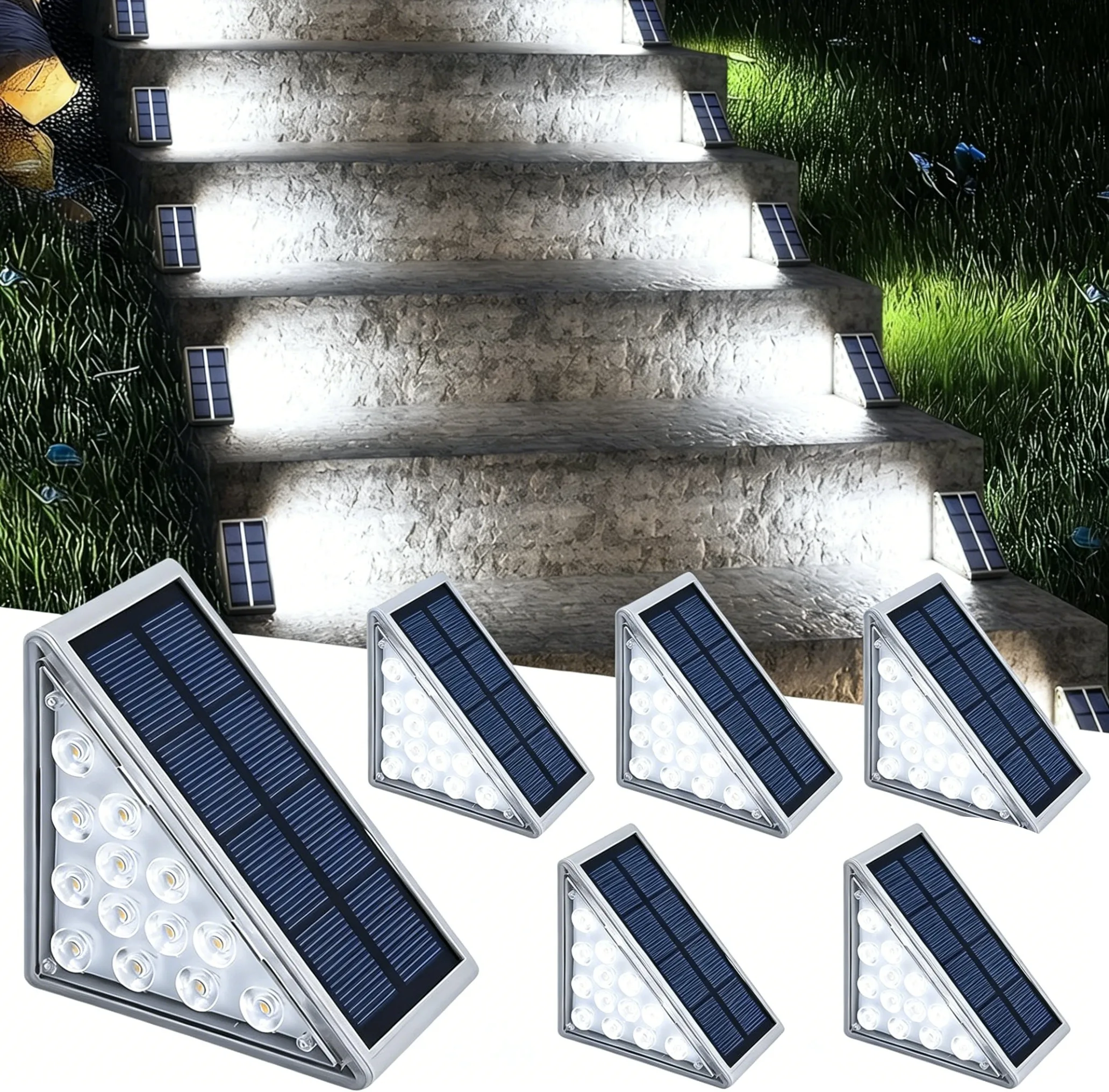 LED Solar Step Lights IP67 Waterproof Outdoor Stair Lights Deck Lights Outdoor Solar Landscape Lighting for Patio Yard Driveway
LED Solar Step Lights IP67 Waterproof Outdoor Stair Lights Deck Lights Outdoor Solar Landscape Lighting for Patio Yard Driveway