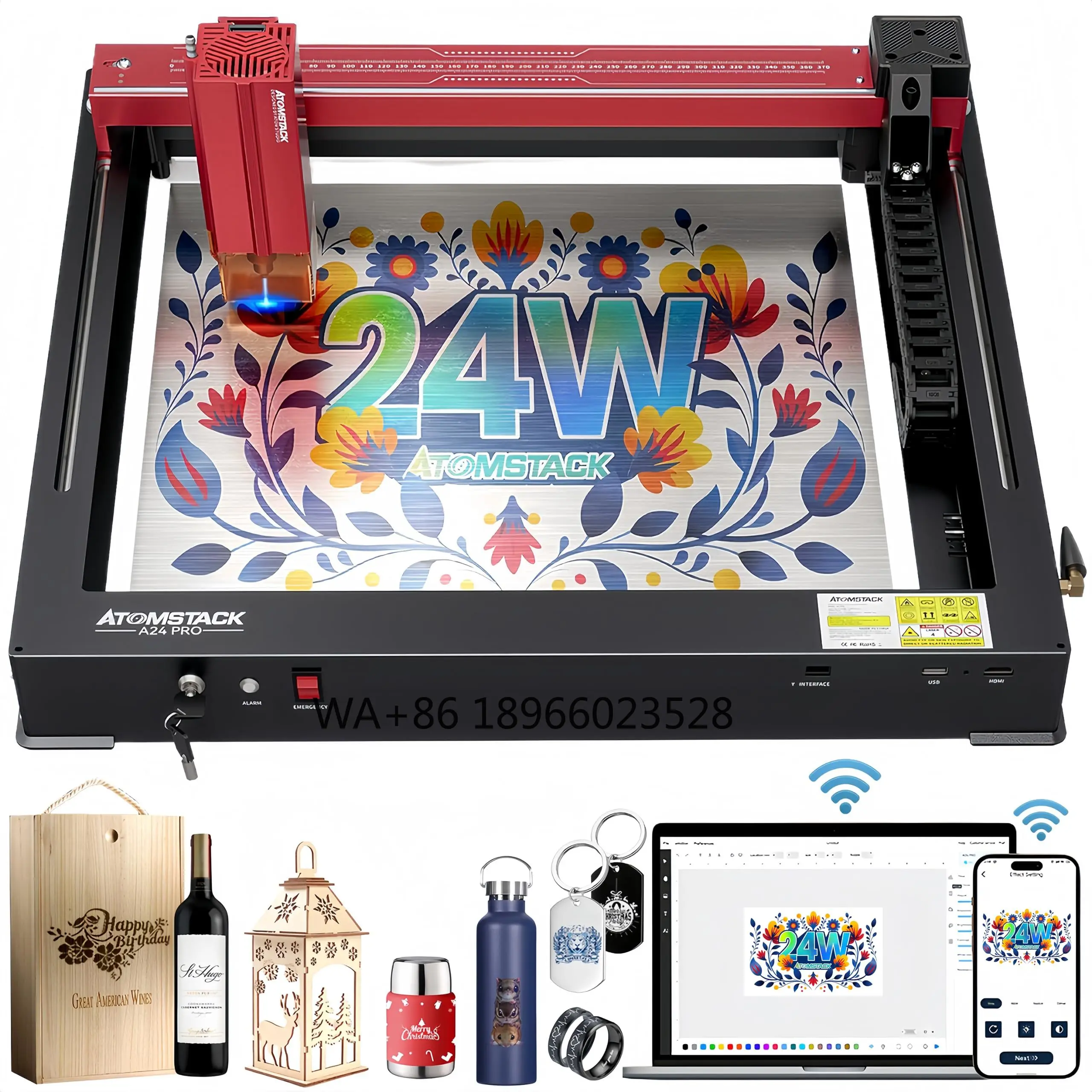 Integrated Frame Installation Free Class 4 24000mW Cutting Machine Engraving Machine A24 Professional X24 Engraving Machine
Integrated Frame Installation Free Class 4 24000mW Cutting Machine Engraving Machine A24 Professional X24 Engraving Machine