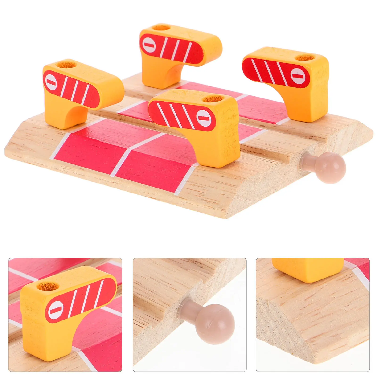 Wooden Train Station Track Platform Accessory Set with Barricades Railway Crossing Educational Playset for Kids Creative
Wooden Train Station Track Platform Accessory Set with Barricades Railway Crossing Educational Playset for Kids Creative