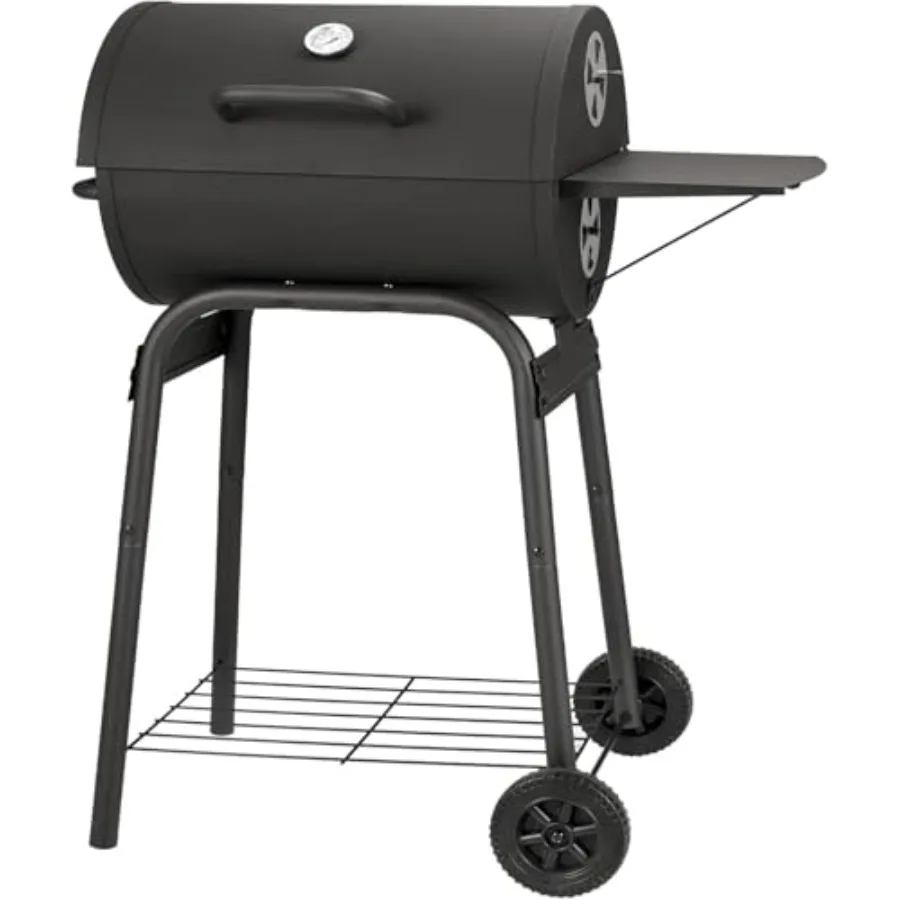 Barrel Charcoal Grill with Steel Frame, Black Finish, Rust-Resistant Coating for Backyard, Camping, Patio Parties and Picnics
Barrel Charcoal Grill with Steel Frame, Black Finish, Rust-Resistant Coating for Backyard, Camping, Patio Parties and Picnics