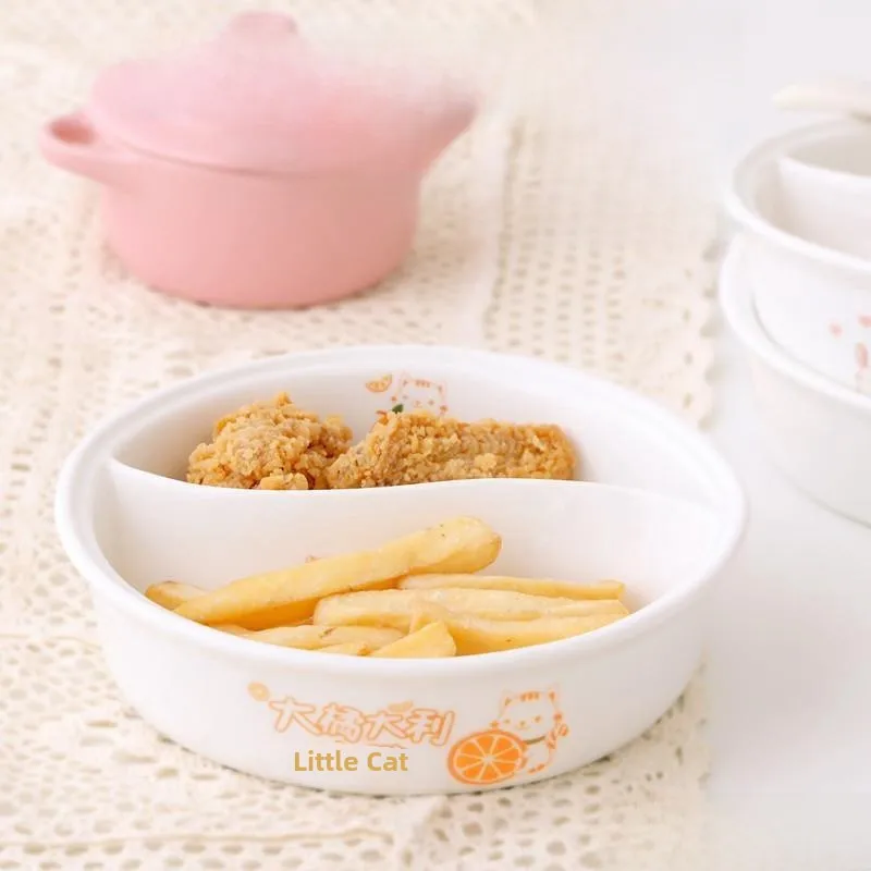 Creative Dual Ceramic Bowl Fruit Salad Separator Microwave Oven Special Use Bowl High Aesthetic Value Cute Partition Bowl
Creative Dual Ceramic Bowl Fruit Salad Separator Microwave Oven Special Use Bowl High Aesthetic Value Cute Partition Bowl