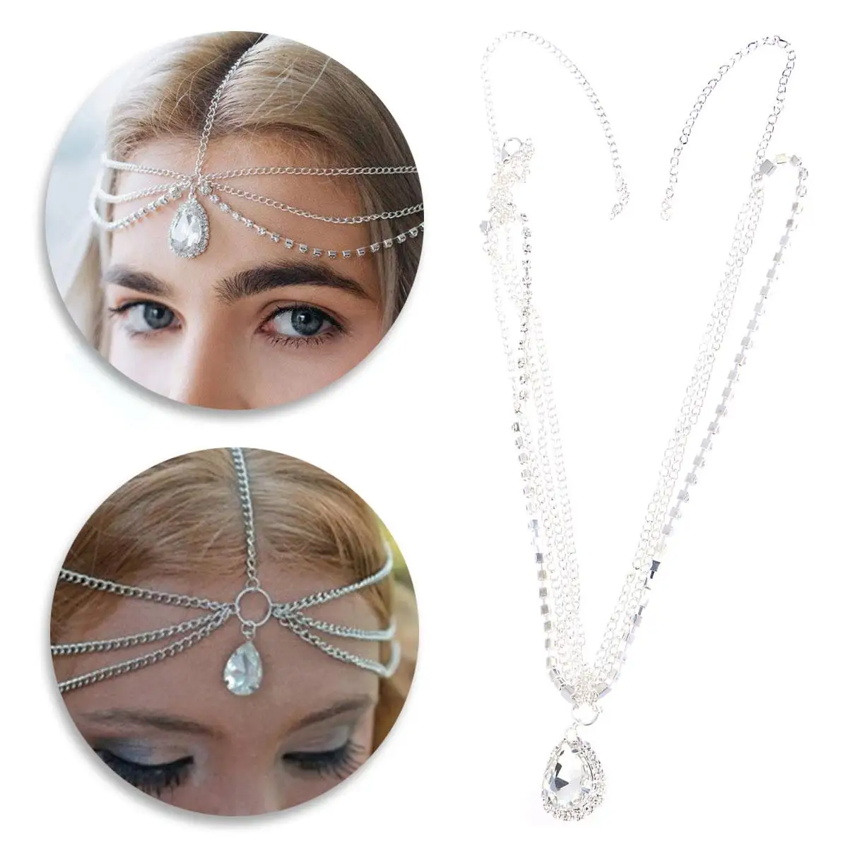 Elegant Forehead Chain Crystal Frontlet Bridal Headpiece Wedding Jewelry Lightweight Durable Material Suitable Occasion Prom
Elegant Forehead Chain Crystal Frontlet Bridal Headpiece Wedding Jewelry Lightweight Durable Material Suitable Occasion Prom
