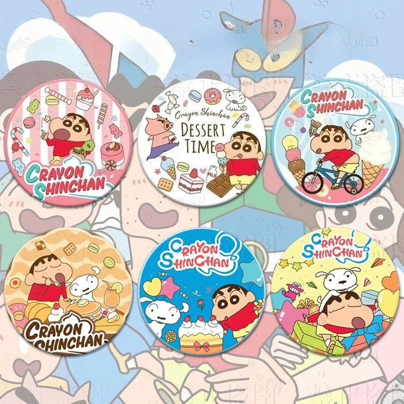 New Cute Cartoon Anime Crayon Shinchan Peripheral Tinplate Badge Cute Badge Bag Decoration Pendant Holiday Gift Wholesale
New Cute Cartoon Anime Crayon Shinchan Peripheral Tinplate Badge Cute Badge Bag Decoration Pendant Holiday Gift Wholesale