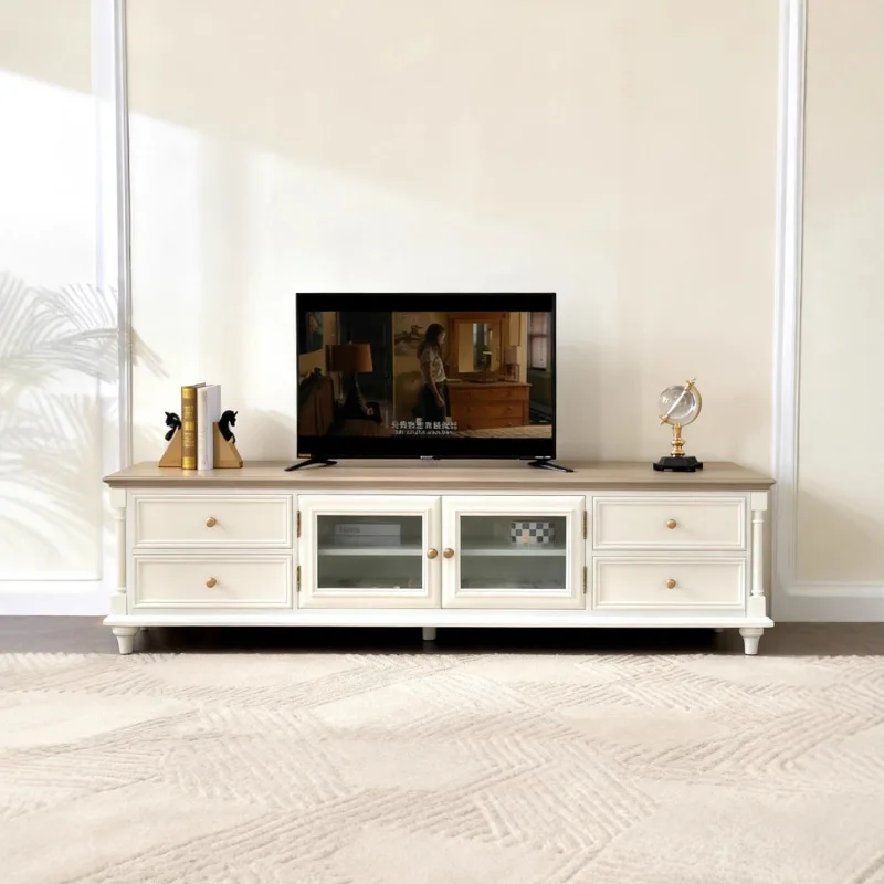 Solid wood TV cabinet coffee table combination cream style living room household light luxury high-end small apartment storage f
Solid wood TV cabinet coffee table combination cream style living room household light luxury high-end small apartment storage f
