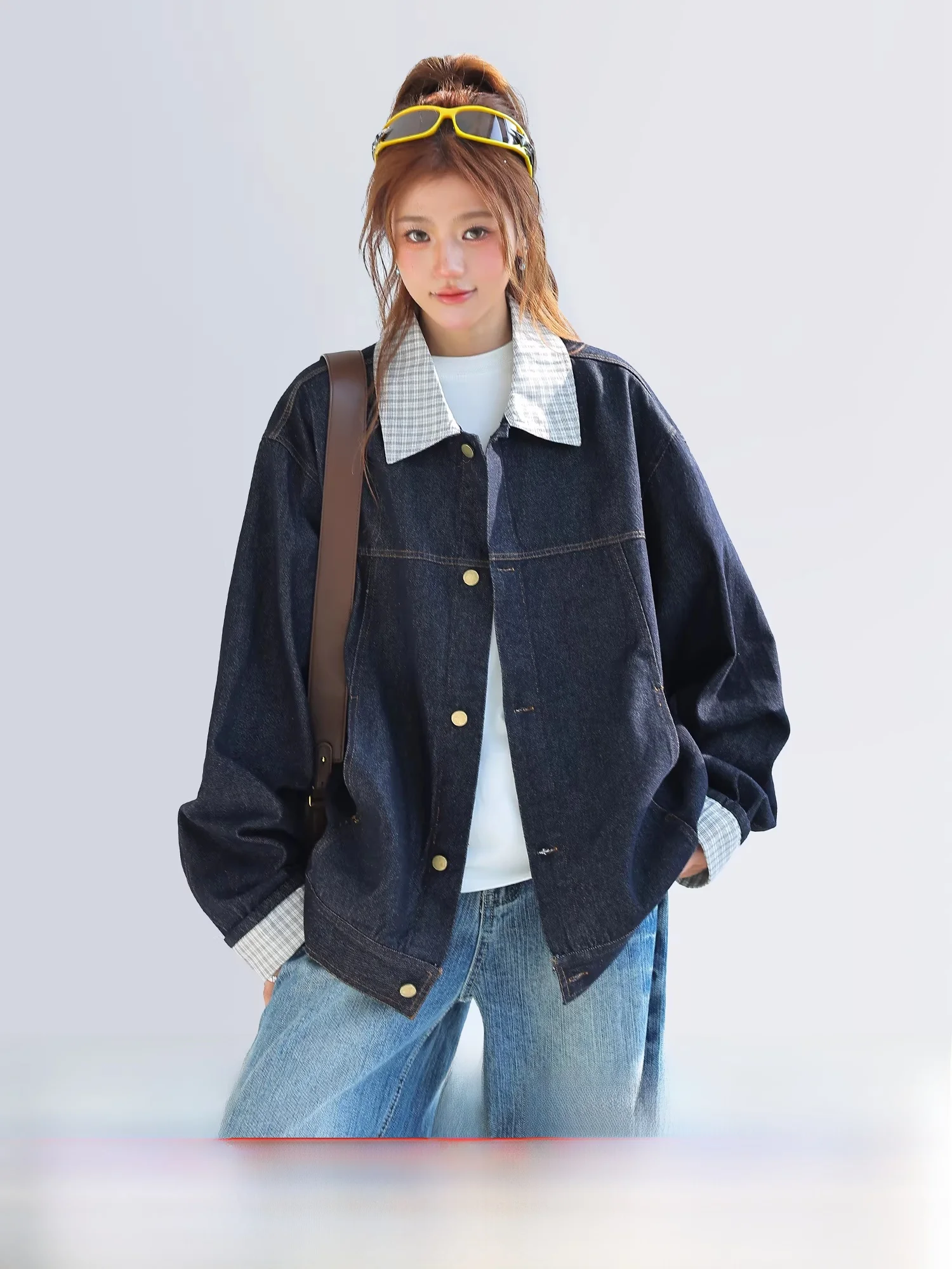 Джинсовая куртка в клетку Chant2nd для женщин: повседневная, приталенная, с длинными рукавами, из дышащей ткани, верхняя одежда
Джинсовая куртка в клетку Chant2nd для женщин: повседневная, приталенная, с длинными рукавами, из дышащей ткани, верхняя одежда