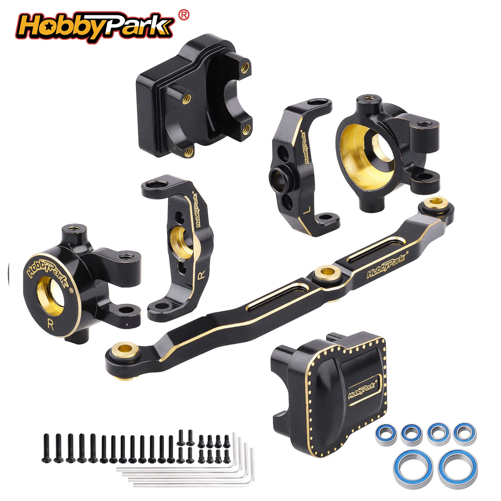 HobbyPark Upgrade Brass Diff Covers Steering Link Knuckles Caster Blocks C-Hubs Weights for 1/18 Traxxas TRX4M Replacement
HobbyPark Upgrade Brass Diff Covers Steering Link Knuckles Caster Blocks C-Hubs Weights for 1/18 Traxxas TRX4M Replacement