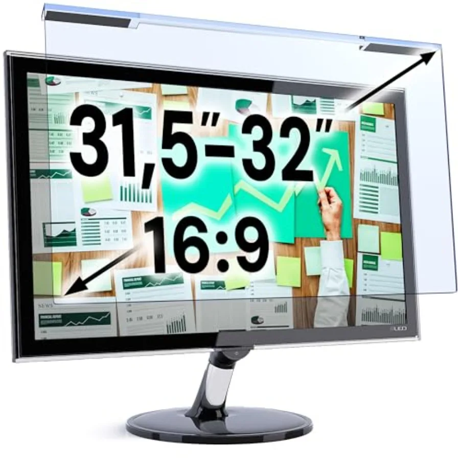 Blue Light Screen Protector for 31.5/32 Inch Monitor PET Film, Clear, Anti-UV Blue Light Blocking Eye Protection Filter, 28.2 x
Blue Light Screen Protector for 31.5/32 Inch Monitor PET Film, Clear, Anti-UV Blue Light Blocking Eye Protection Filter, 28.2 x