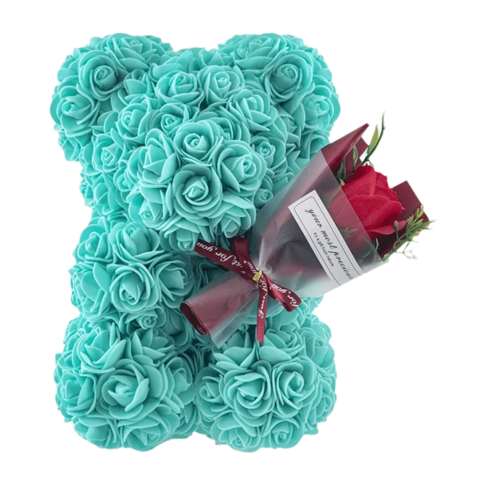 24cm Size Eternal Rose Bear Flower Bouquet Foam Flowers Artificial Flower Gift Long Lasting Creative Design Rose Bear
24cm Size Eternal Rose Bear Flower Bouquet Foam Flowers Artificial Flower Gift Long Lasting Creative Design Rose Bear