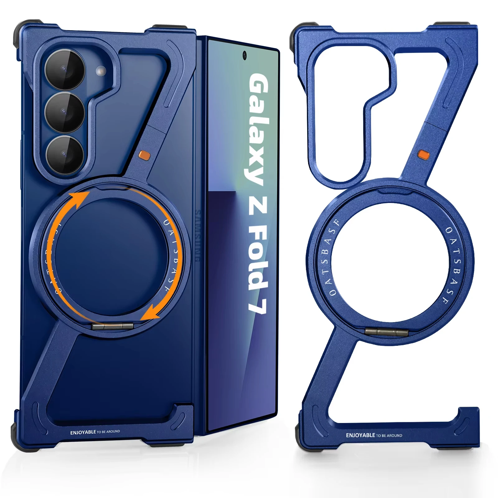 Frame Case for Samsung Galaxy Z Fold 7 for Magsafe 360°Rotation Magnetic Stand Metal Phone Case Shockproof Protector Cover
Frame Case for Samsung Galaxy Z Fold 7 for Magsafe 360°Rotation Magnetic Stand Metal Phone Case Shockproof Protector Cover