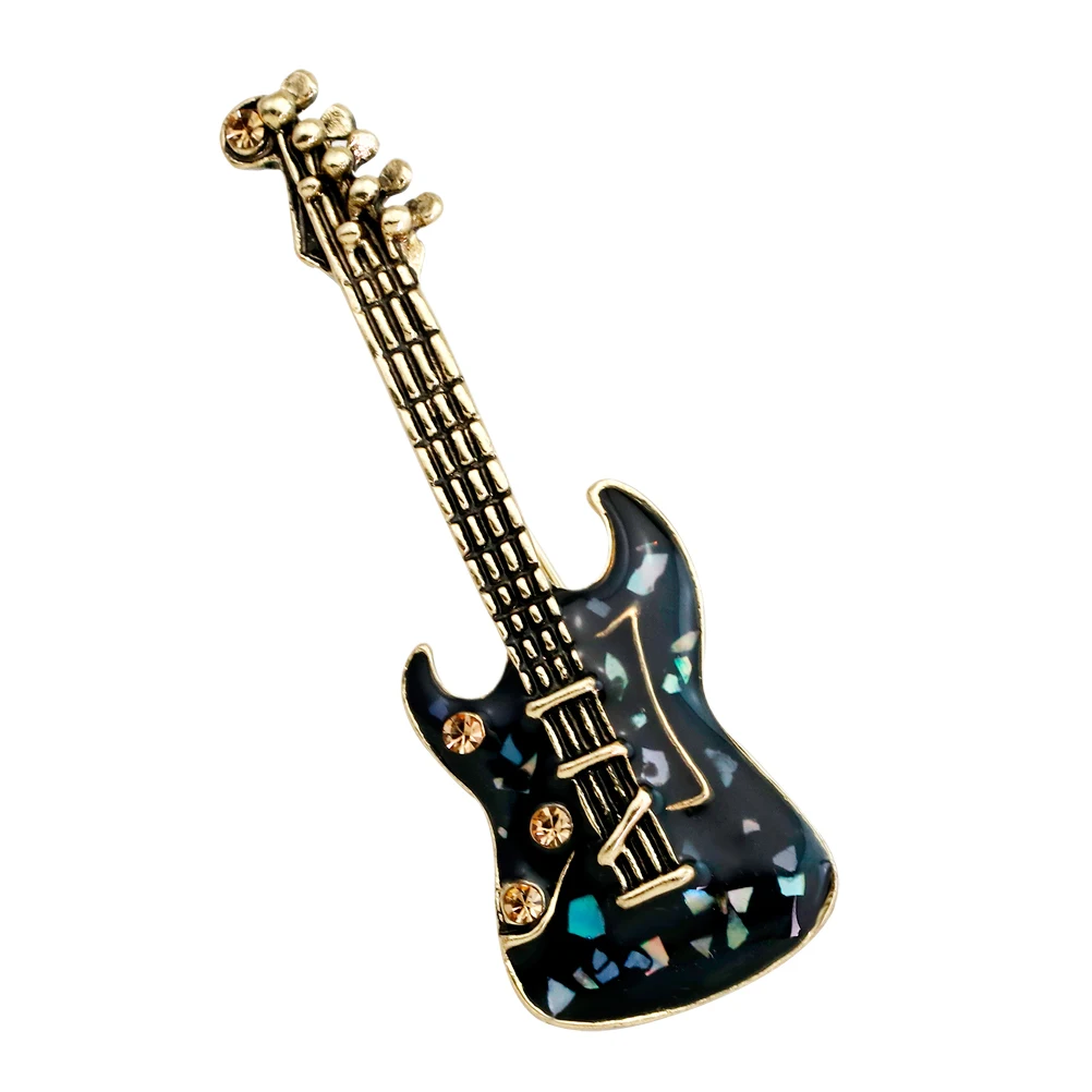 Guitar Brooch Pin for Men Vintage Music Jewelry Rhinestones Novelty Breastpin Delicate Design Daily Wear Gifts Ideas
Guitar Brooch Pin for Men Vintage Music Jewelry Rhinestones Novelty Breastpin Delicate Design Daily Wear Gifts Ideas